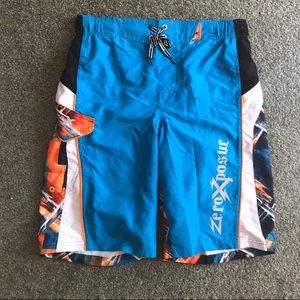 ZeroXPosur Blue and Orange Bathing Suit